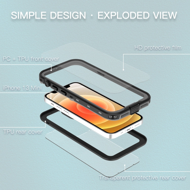 For iPhone 13 mini RedPepper Transparent Dot Shockproof Waterproof PC + TPU Protective Case (Black) - free shipping - PMC TechLife - Order now!