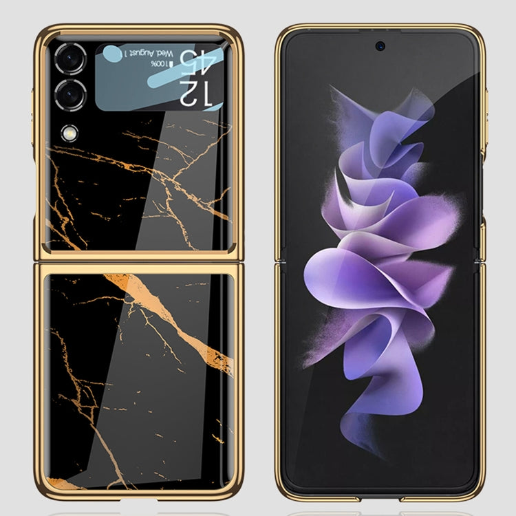 For Samsung Galaxy Z Flip3 5G GKK Electroplating Painted Glass Case(Purple Pink) - free shipping - PMC TechLife - Order now!