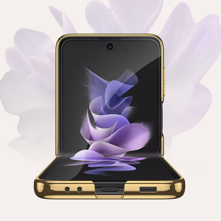 For Samsung Galaxy Z Flip3 5G GKK Electroplating Painted Glass Case(Purple Pink) - free shipping - PMC TechLife - Order now!