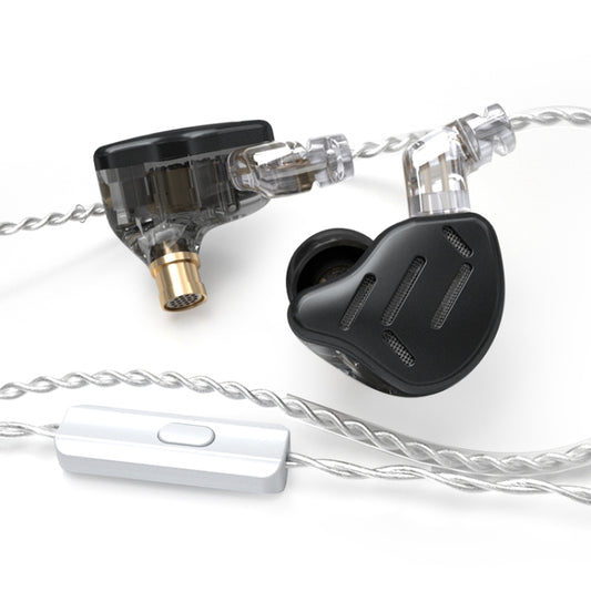 KZ ZAX 16-unit Ring Iron Sport Gaming In-ear Wired Earphone, Mic Version(Black) - free shipping - PMC Jewellery - Order now!