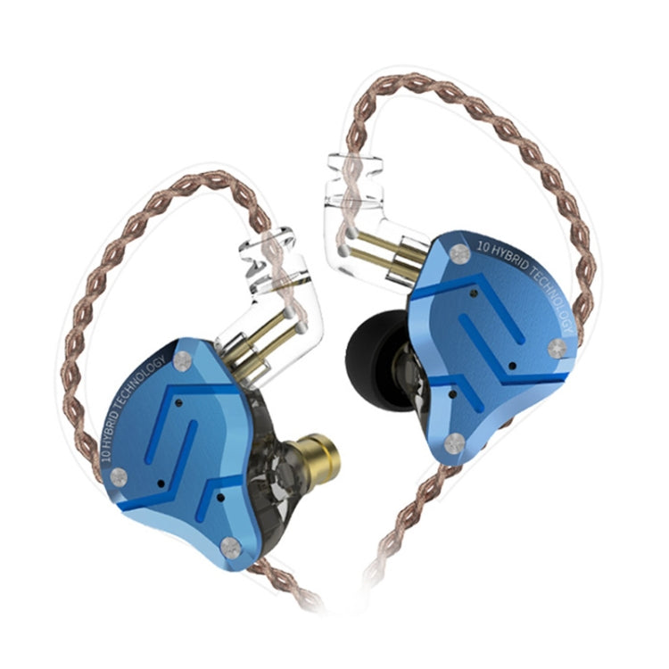 KZ ZS10 Pro 10-unit Ring Iron Gaming In-ear Wired Earphone, Standard Version(Diamond Blue) - free shipping - PMC TechLife - Order now!