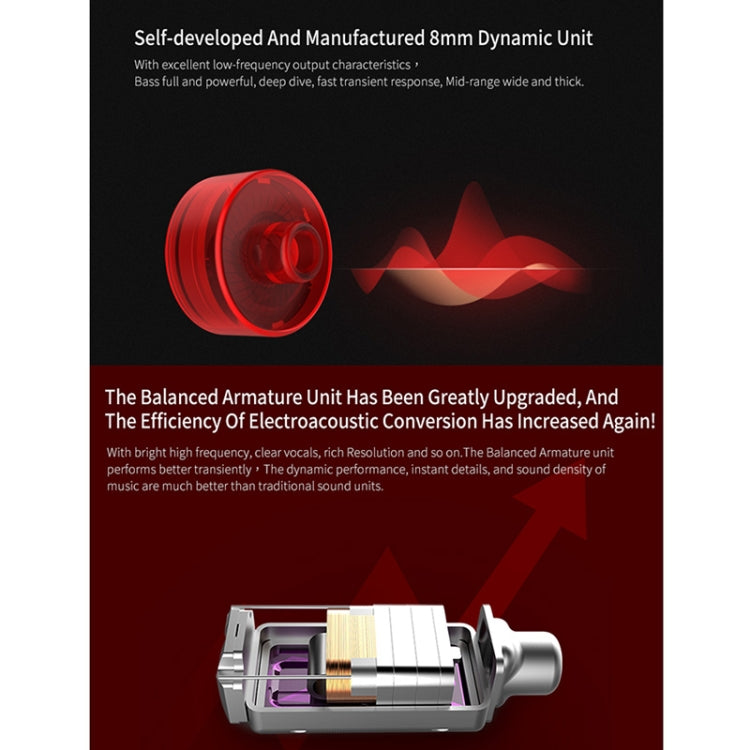 KZ ZSA Ring Iron Hybrid Drive Sport In-ear Wired Earphone, Standard Version(Black Red) - free shipping - PMC TechLife - Order now!