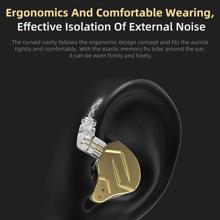 KZ ZSN Pro X Ring Iron Hybrid Drive Metal In-ear Wired Earphone, Standard Version(Gold) - free shipping - PMC TechLife - Order now!