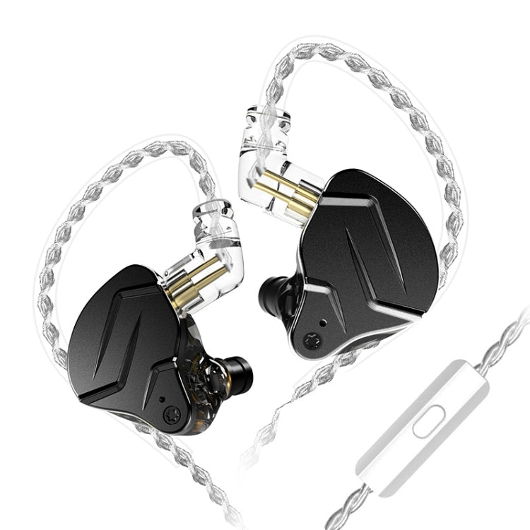 KZ ZSN Pro X Ring Iron Hybrid Drive Metal In-ear Wired Earphone, Mic Version(Black) - In Ear Wired Earphone by KZ | Online Shopping South Africa | PMC TechLife | Buy Now Pay Later Mobicred