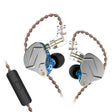 KZ ZSN Pro Ring Iron Hybrid Drive Metal In-ear Wired Earphone, Mic Version(Blue) - free shipping - PMC TechLife - Order now!