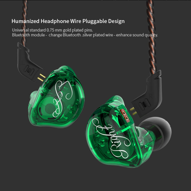 KZ ZSR 6-unit Ring Iron In-ear Wired Earphone, Standard Version(Black)