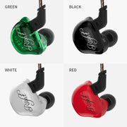 KZ ZSR 6-unit Ring Iron In-ear Wired Earphone, Mic Version(Green)