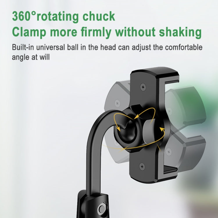 Desktop Stand Mobile Phone Tablet Live Broadcast Stand Telescopic Disc Stand, Style:Holder + Remote Control(Black)