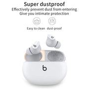 For Beats Studio Buds Wireless Bluetooth Earphone Magic Sound Metal Protective Sticker(Black)