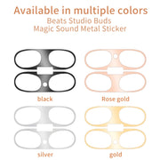 For Beats Studio Buds Wireless Bluetooth Earphone Magic Sound Metal Protective Sticker(Black)