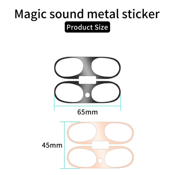 For Beats Studio Buds Wireless Bluetooth Earphone Magic Sound Metal Protective Sticker(Gold)