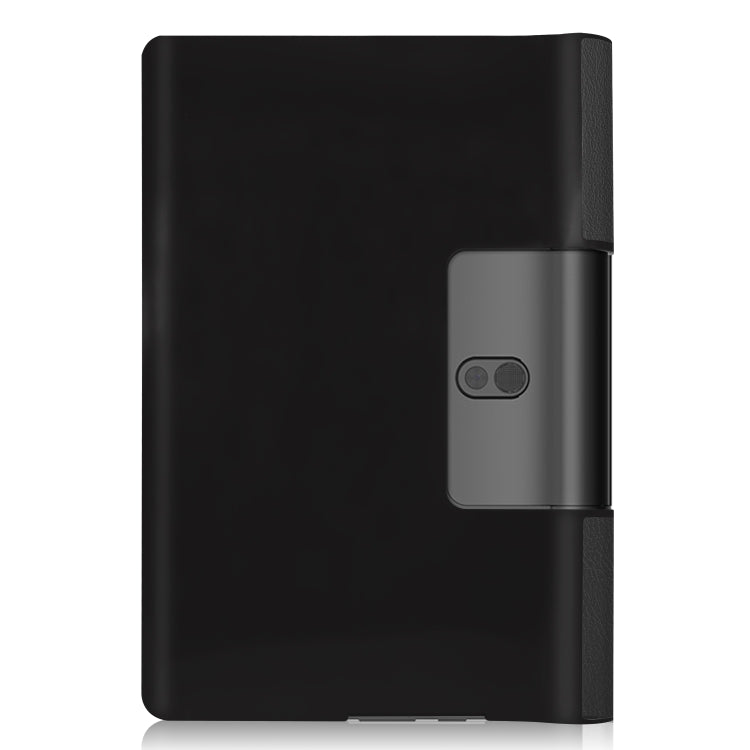 For Lenovo Yoga Smart Tab Custer Texture Horizontal Flip Leather Case with Two-folding Holder(Black) - For Lenovo by PMC TechLife | Online Shopping South Africa | PMC TechLife