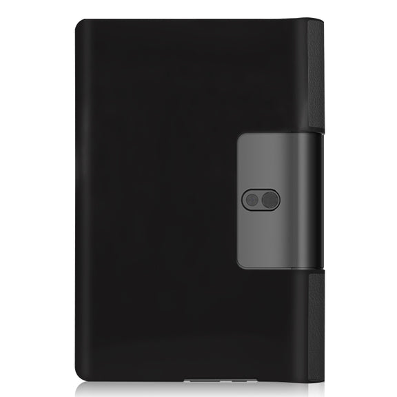 For Lenovo Yoga Smart Tab Custer Texture Horizontal Flip Leather Case with Two-folding Holder(Black)