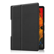 For Lenovo Yoga Smart Tab Custer Texture Horizontal Flip Leather Case with Two-folding Holder(Black)