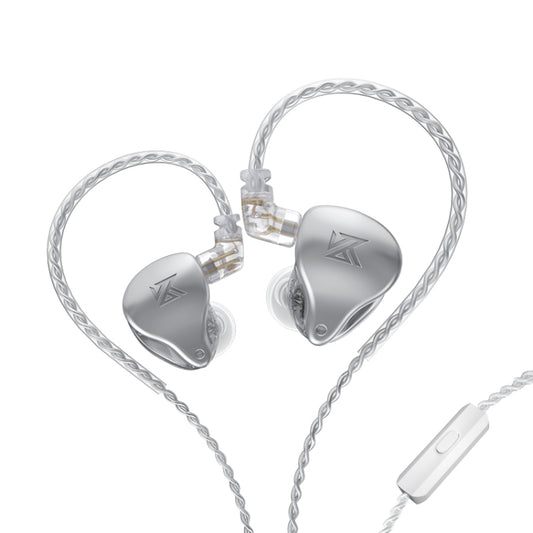 KZ AST 24-unit Balance Armature Monitor HiFi In-Ear Wired Earphone With Mic(Silver) - free shipping - PMC Jewellery - Order now!