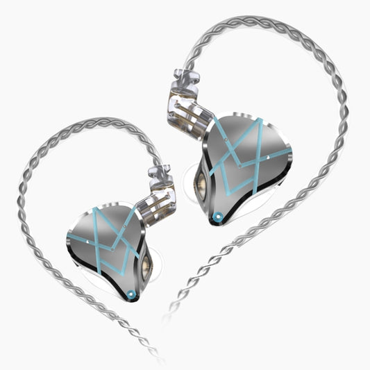 KZ ASX 20-unit Balance Armature Monitor HiFi In-Ear Wired Earphone No Mic(Silver) - free shipping - PMC Jewellery - Order now!