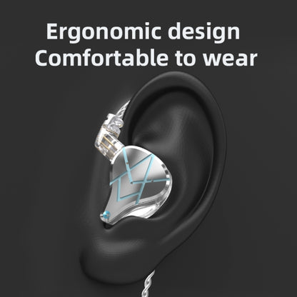 KZ ASX 20-unit Balance Armature Monitor HiFi In-Ear Wired Earphone No Mic(Silver) - free shipping - PMC Jewellery - Order now!