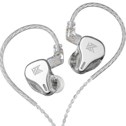 KZ DQ6 3-unit Dynamic HiFi In-Ear Wired Earphone No Mic(Silver) - free shipping - PMC Jewellery - Order now!