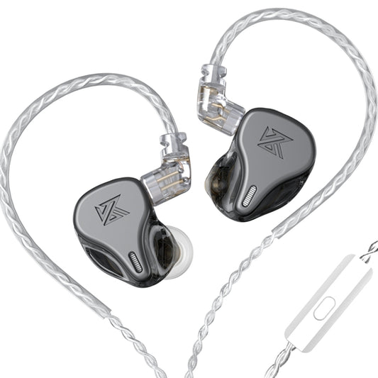 KZ DQ6 3-unit Dynamic HiFi In-Ear Wired Earphone With Mic(Grey) - free shipping - PMC Jewellery - Order now!
