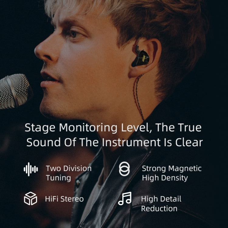 KZ EDX Dynamic Monitor HiFi In-Ear Wired Earphone No Mic(Black) - In Ear Wired Earphone by KZ | Online Shopping South Africa | PMC TechLife | Buy Now Pay Later Mobicred