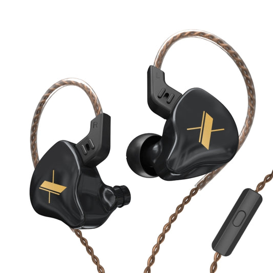 KZ EDX Dynamic Monitor HiFi In-Ear Wired Earphone With Mic(Black) - In Ear Wired Earphone by KZ | Online Shopping South Africa | PMC Jewellery | Buy Now Pay Later Mobicred