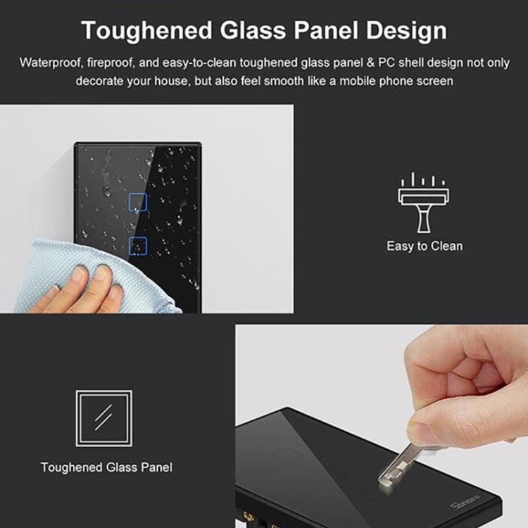 Sonoff T3 US-TX 433 RF WIFI Smart Remote Control Wall Touch Switch, US Plug, Style:Double Buttons - free shipping - PMC TechLife - Order now!