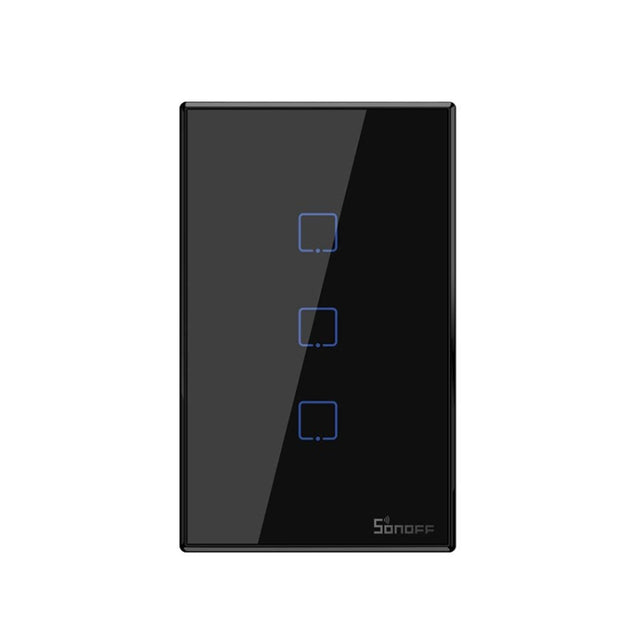 Sonoff T3 US-TX 433 RF WIFI Smart Remote Control Wall Touch Switch, US Plug, Style:Three Buttons