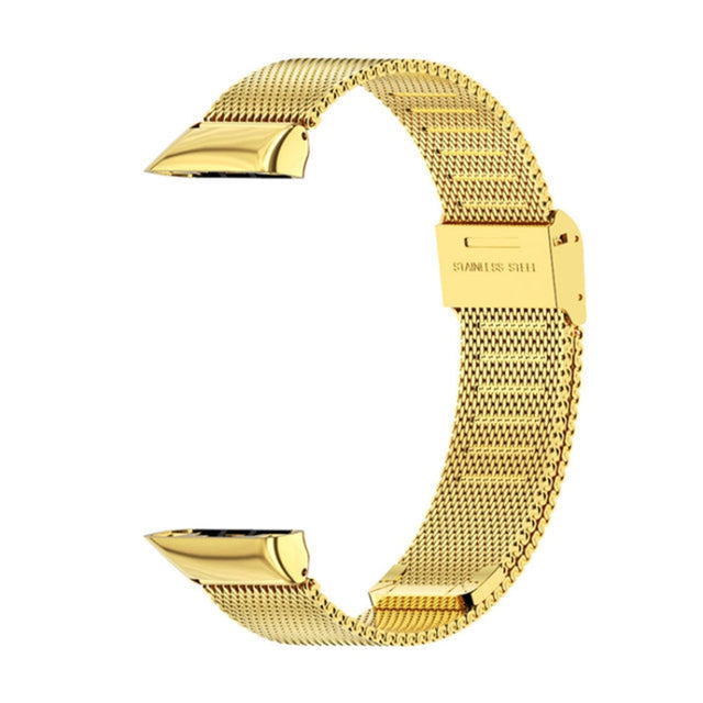 For Huawei Band 6 / Honor Band 6 / 7 MIJOBS Milan Stainless Steel Watch Band(Gold) - Watch Bands by MIJOBS
