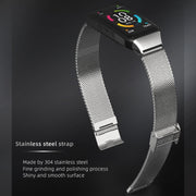 For Huawei Band 6 / Honor Band 6 / 7 MIJOBS Milan Stainless Steel Watch Band(Silver) - Watch Bands by MIJOBS