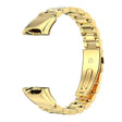 For Huawei Band 6 / Honor Band 6 / 7 MIJOBS Three Strains Stainless Steel Metal Buckle Watch Band(Gold) - Watch Bands by MIJOBS