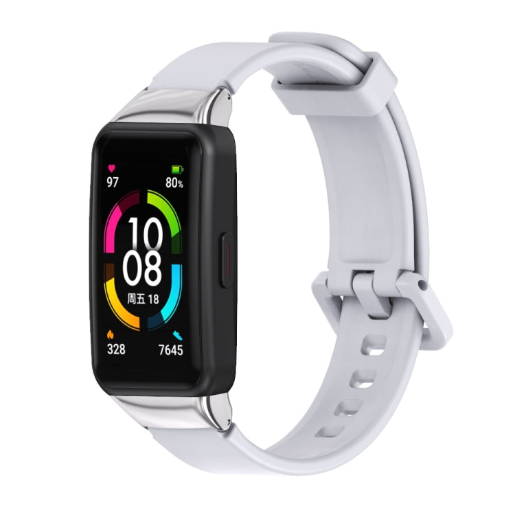 For Huawei Band 6 / Honor Band 6 / 7 MIJOBS Universal Breathable Silicone Watch Band(Grey) - Watch Bands by MIJOBS | Online Shopping South Africa | PMC TechLife | Buy Now Pay Later Mobicred