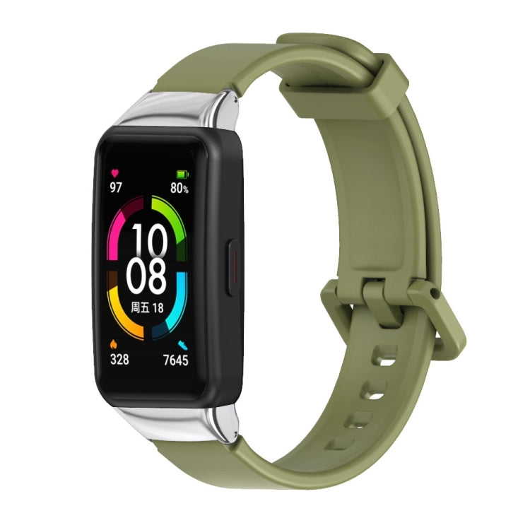 For Huawei Band 6 / Honor Band 6 / 7 MIJOBS Universal Breathable Silicone Watch Band(Green) - Watch Bands by MIJOBS | Online Shopping South Africa | PMC TechLife | Buy Now Pay Later Mobicred