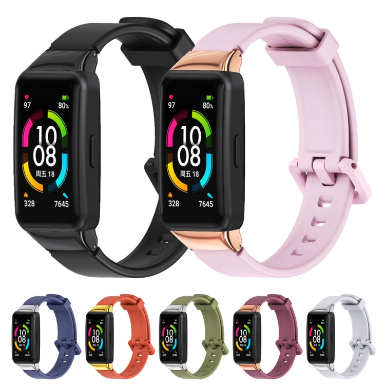 For Huawei Band 6 / Honor Band 6 / 7 MIJOBS Universal Breathable Silicone Watch Band(Black) - Watch Bands by MIJOBS