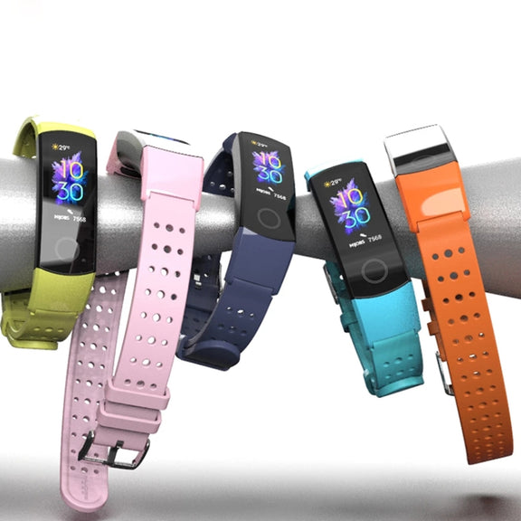 For Honor Band 4 / 5 MIJOBS Breathable Silicone Watch Band with Hole(Grey) - Watch Bands by MIJOBS