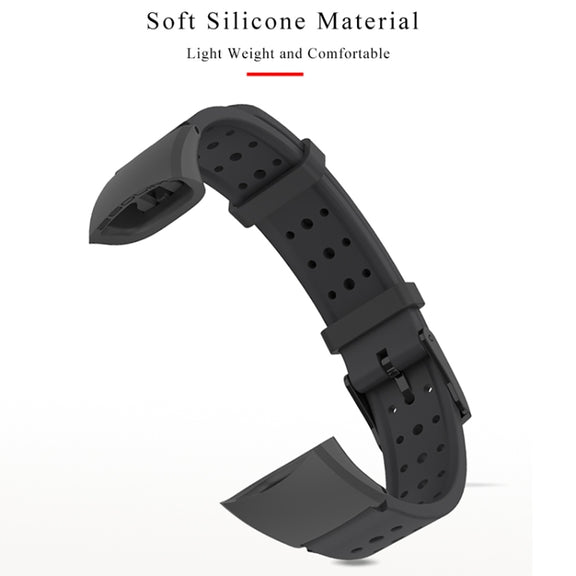 For Honor Band 4 / 5 MIJOBS Breathable Silicone Watch Band with Hole(Grey) - Watch Bands by MIJOBS