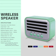New Rixing NR-102 Mini TWS Bluetooth Speaker(Black)