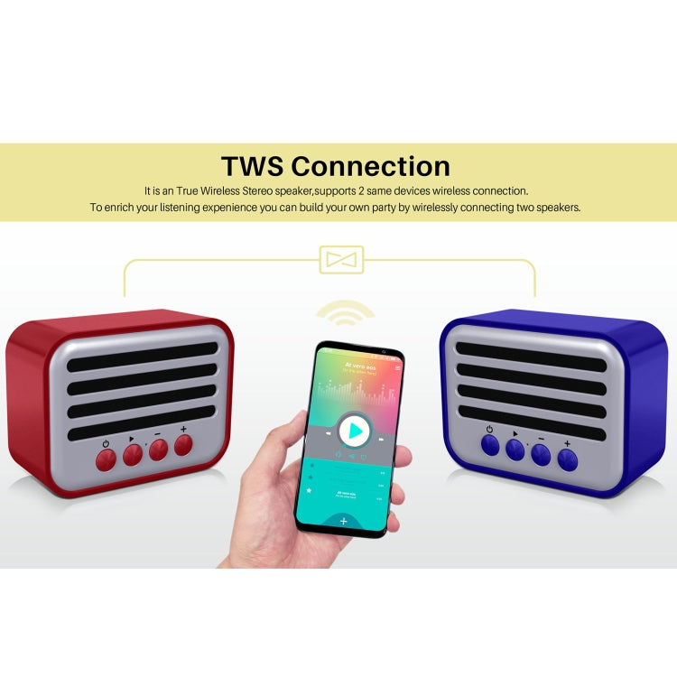 New Rixing NR-102 Mini TWS Bluetooth Speaker(Black)
