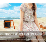 New Rixing NR-103 Mini TWS Bluetooth Speaker with Lanyard(Green)