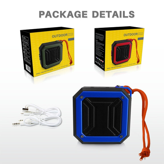 New Rixing NR-103 Mini TWS Bluetooth Speaker with Lanyard(Green)
