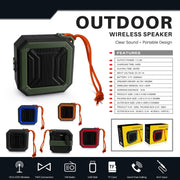 New Rixing NR-103 Mini TWS Bluetooth Speaker with Lanyard(Green)