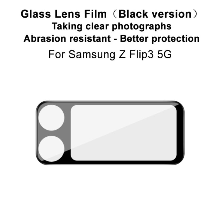 For Samsung Galaxy Z Flip3 5G IMAK Rear Camera Lens Glass Film Black Version - For Samsung by imak | Online Shopping South Africa | PMC TechLife | Buy Now Pay Later Mobicred