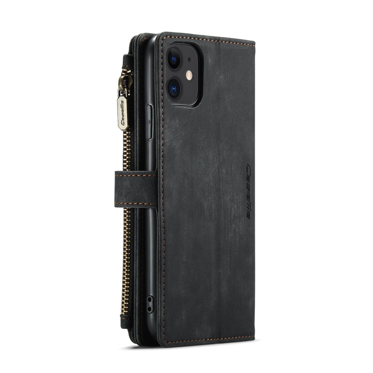 For iPhone 11 CaseMe-C30 PU + TPU Multifunctional Horizontal Flip Leather Case with Holder & Card Slot & Wallet & Zipper Pocket (Black) - iPhone 11 Cases by CaseMe | Online Shopping South Africa | PMC TechLife | Buy Now Pay Later Mobicred