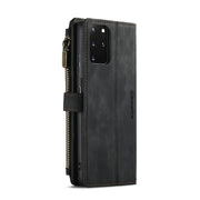 For Samsung Galaxy S20+ 5G CaseMe-C30 PU + TPU Multifunctional Horizontal Flip Leather Case with Holder & Card Slot & Wallet & Zipper Pocket(Black)