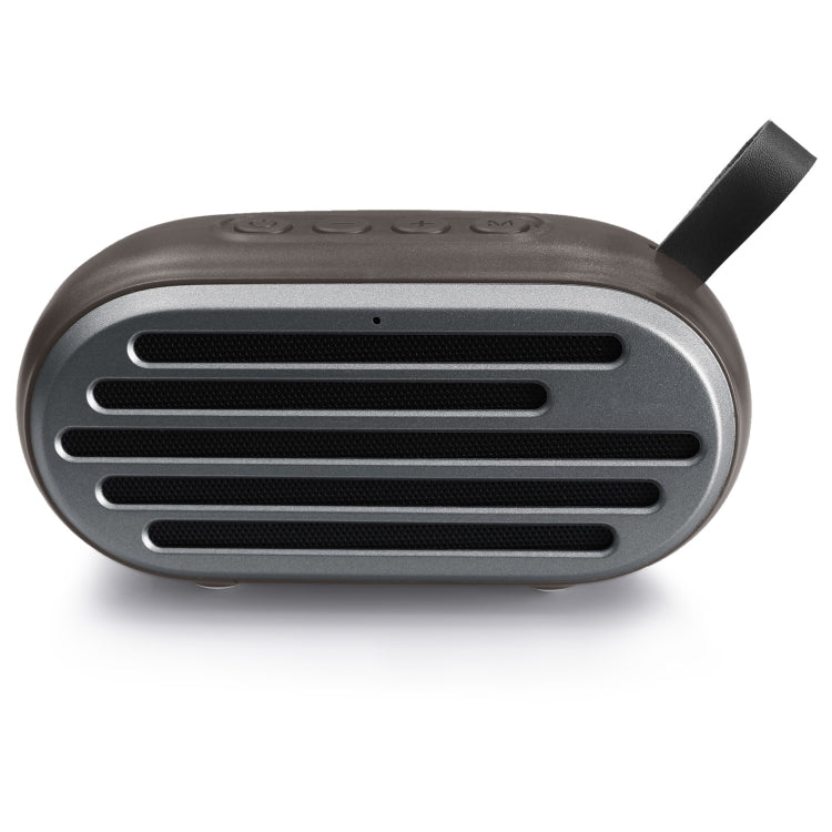 New Rixing NR-105 Mini TWS Metal Bluetooth Speaker Support Hands-free Call / FM(Brown) - Desktop Speaker by NewRixing | Online Shopping South Africa | PMC TechLife | Buy Now Pay Later Mobicred