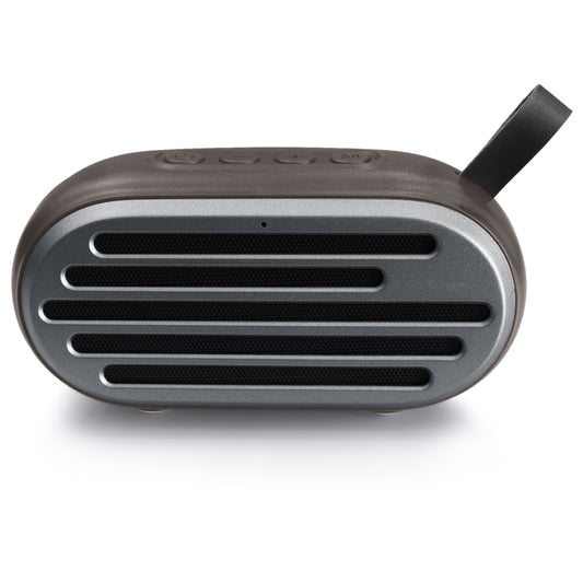 New Rixing NR-105 Mini TWS Metal Bluetooth Speaker Support Hands-free Call / FM(Brown) - Desktop Speaker by NewRixing | Online Shopping South Africa | PMC Jewellery | Buy Now Pay Later Mobicred