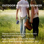 New Rixing NR-105 Mini TWS Metal Bluetooth Speaker Support Hands-free Call / FM(Black)