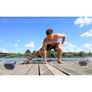 New Rixing NR-105 Mini TWS Metal Bluetooth Speaker Support Hands-free Call / FM(Black)