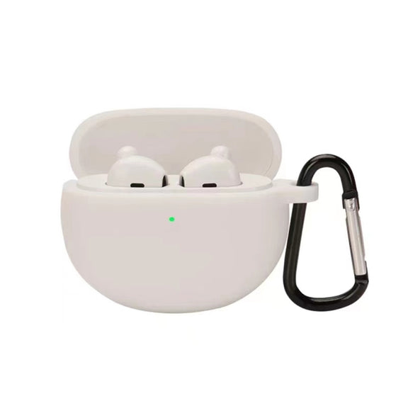 For OPPO Enco Air Anti-fall Wireless Earphone Silicone Protective Case with Hook(White)