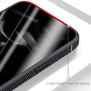 For iPhone 13 Pro Max MG Series Carbon Fiber TPU + Clear PC Four-corner Airbag Shockproof Case (Green)