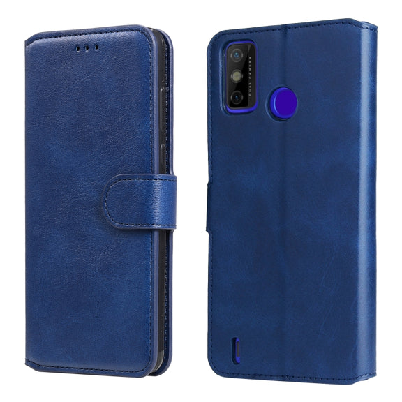 For Tecno Spark 6 Go Classic Calf Texture PU + TPU Horizontal Flip Leather Case with Holder & Card Slots & Wallet(Blue)